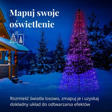 Twinkly Light Tree 450 RGBW LED, Pole black, 3 m, IP44 TWP500SPP-BEU