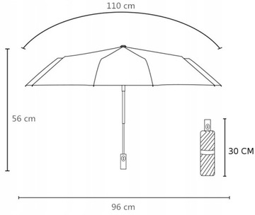 Parasol Parasolka Automatyczna mocny WŁÓKNO