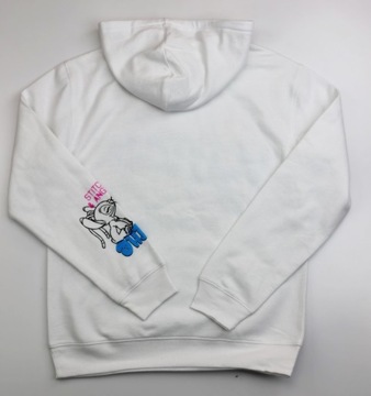 Bluza damska młodzieżowa z kapturem Disney Angel i Stitch r M Biała Kieszeń