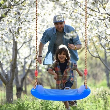 САДОВЫЕ КАЧЕЛИ ДЕТСКИЕ, СИДЕНЬЕ, ПРОЧНАЯ ПЛАСТИКОВАЯ ДОСКА, ВЕРЕВКИ