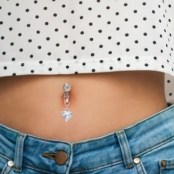 Женский зажим для пупка с кольцом