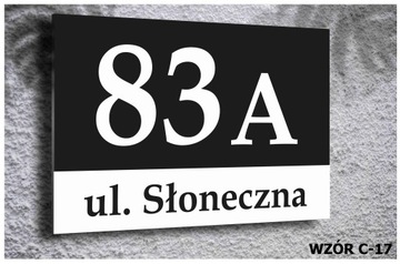 Tabliczka Tablica ADRESOWA ALUMINIUM Nr DOMU 20x30