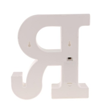 Lampka LED z literami alfabetu Wedding R