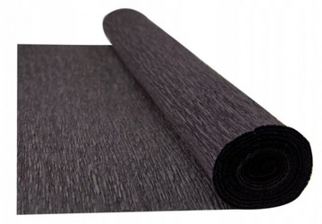 OZDOBNA BIBUŁA MARSZCZONA KREPINA SZKOLNA CZARNAA