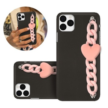 ETUI BLINK Mat Czarne do IPHONE 11 PRO Łańcuszek