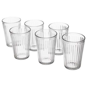 SZKLANKI 6 szt, grube szkło 430 ml IKEA VARDAGEN