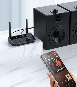 Adapter Audio Nadajnik Odbiornik Nadajnik BT5.3 AUX RCA Minijack 2xKanaly