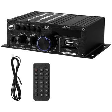 Stereofoniczny wzmacniacz audio 40W Mini odtwarzacz audio Bluetooth do samochodu domowego