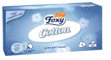 FOXY CHUSTECZKI HIGIENICZNE COTTON 90SZT KARTON