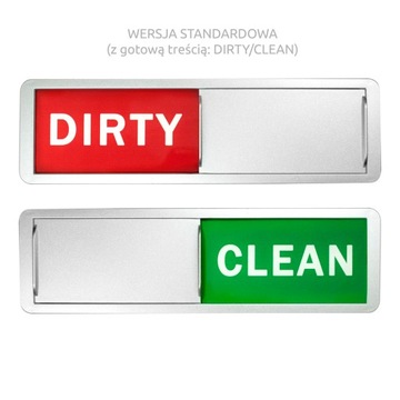 Tabliczka magnes na zmywarkę do biura czysty brudny zmywarka DIRTY CLEAN