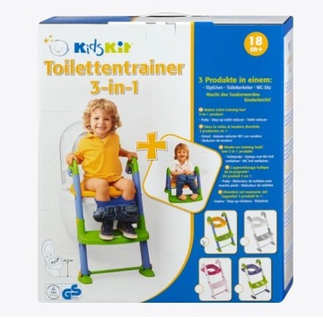 Nakładka na toaletę 3w1 KidsKId niebiesko - zielona