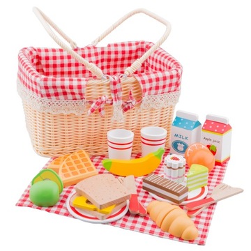 NEW CLASSIC TOYS DREWNIANE ZESTAW PIKNIKOWY