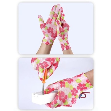 5x V2 САДОВЫЕ РАБОЧИЕ ПЕРЧАТКИ ЗАЩИТНЫЕ ЖЕНСКИЕ ПЕРЧАТКИ ЦВЕТ 5 пар МИКС