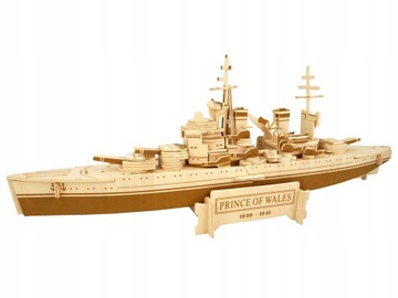 Okręt statek Prince of Wales składanka 3D P216