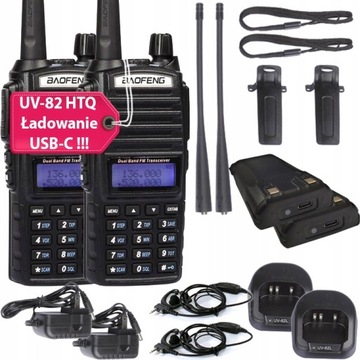Baofeng UV-82 HTQ USB-C 2800mAh KRÓTKOFALÓWKA RADIOTELEFON WALKIE TALKIE