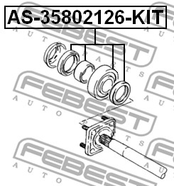 AS-35802126-KIT FEBEST ШАРИКОВЫЙ ПОДШИПНИК ЗАДНЯЯ ПОЛОВИНА