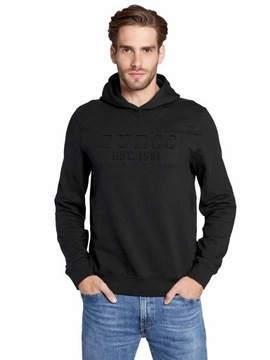 GUESS BLUZA MĘSKA Z KAPTUREM BEAU HOODIE CZARNA L