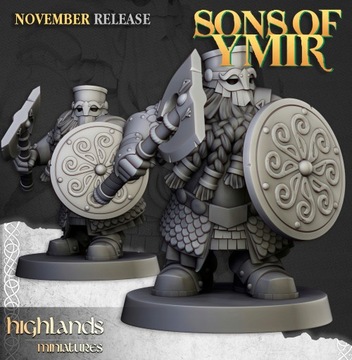 Dwarfs Huscarls #4 - Highlands Miniatures