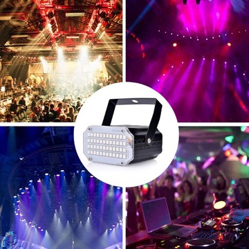 DJ RGB DISCO LIGHTING СТРОБОСКОПИЧЕСКАЯ ЛАМПА ДЛЯ ВЕЧЕРИНКИ С ДИСТАНЦИОННЫМ УПРАВЛЕНИЕМ