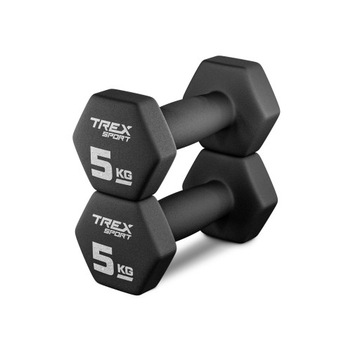 Zestaw 2x5kg hantle hantelki ciężarki do ćwiczeń winylowe Trex Sport
