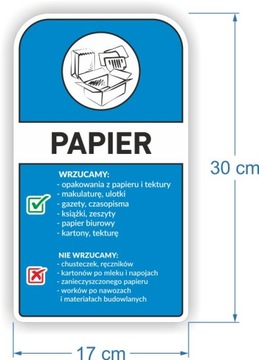 НАКЛЕЙКА НА БАНКУ ДЛЯ СОРТИРОВКИ БУМАГИ 30см