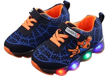 BUTY z podświetleniem LED Spiderman roz 21-36