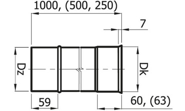 Rura prosta fi 200 ocynk 1 metr