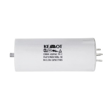 Kondensator 55uF 450V do silników 1- fazowych