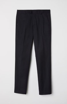 H&M Spodnie garniturowe Slim fit z domieszką wełny nogawki kantem męskie 54