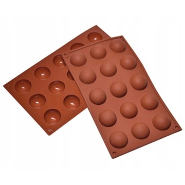 СИЛИКОНОВАЯ ФОРМА ДЛЯ ВЫПЕЧКИ МОНОПОРЦИЙ, ПОЛУСФЕР, ШАРОВ 358