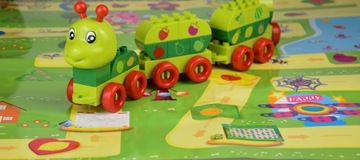 БОЛЬШИЕ БЛОКИ ПОЕЗД ABC ИГРА СЕНСОРНАЯ ОБРАЗОВАТЕЛЬНАЯ МОНТЕССОРИ ПАЗЛ 49 СМ