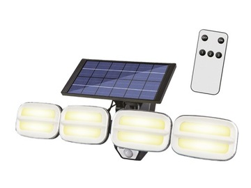 1 szt. Lampa ścienna solarna LTC, ABS, 8*COB, czuj