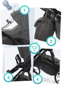 JUNAMA 3IN1 TERMO LINE TEX 01 I КОЛЯСКА + ПЕРЕВОЗКА