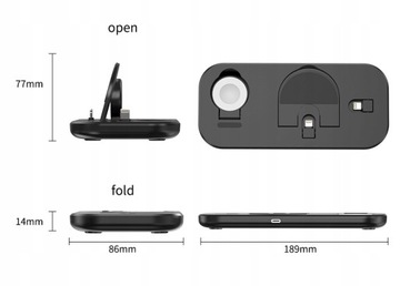 Зарядная станция 3 в 1 для Apple Watch Airpods iPhone