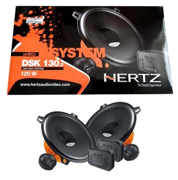 HERTZ DSK130.3 GŁOŚNIKI SAMOCHODOWE SYSTEM 2DROŻNY