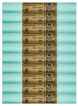 WORKI BIODEGRADOWALNE KOMPOSTOWALNE 10 x 20L BIO (200szt) 11341