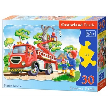 PUZZLE do układania dla 4 latka Straż pożarna 4+