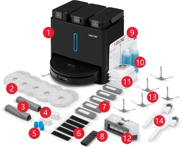 РОБОТ WELLTEC R10 ULTRA для мытья полов + СТАНЦИЯ 8-В-1 + АКСЕССУАРЫ