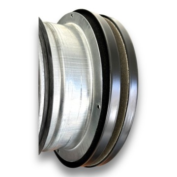 Приточный диффузор SVF BLACK, изолированный, скандинавский плоский 100, с ПРОКЛАДКОЙ