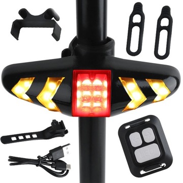 ЗАДНИЕ ВЕЛОСИПЕДНЫЕ ЛАМПЫ ПОВОРОТЫ НА ДИСТАНЦИОННОМ УПРАВЛЕНИИ освещение велосипедных фонарей