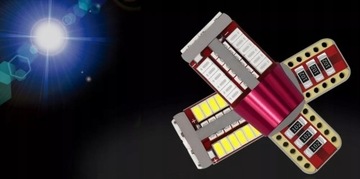 СВЕТОДИОДНАЯ ЛАМПА W5W T10 ПАРКОВКА АВТОМОБИЛЕЙ 57 СВЕТОДИОДНАЯ CANBUS 360°