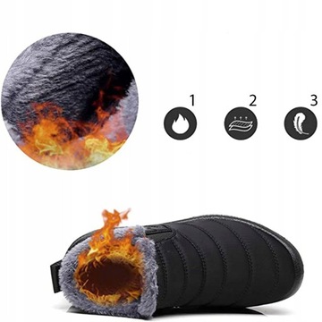 ЗИМНИЕ СНЕЖНЫЕ БОТИНКИ С УТЕПЛЕНИЕМ, ЧЕРНЫЕ, УНИСЕКС 44