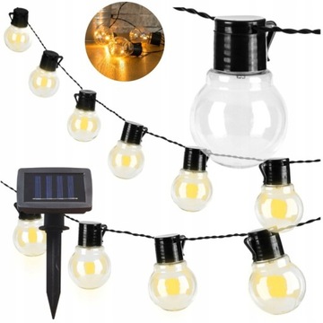 GIRLANDA LAMPKI OGRODOWE 50LED BALKON TARAS 26m