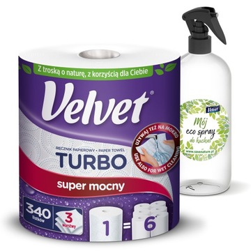 Velvet ręcznik papierowy TURBO 1 gigarolka + GRATIS
