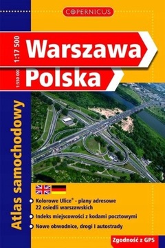 WARSZAWA POLSKA ATLAS WARSZAWY MAP COPERNICUS PPWK