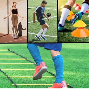 ФУТБОЛЬНЫЙ ТРЕНИРОВОЧНЫЙ КОМПЛЕКТ ФУТБОЛЬНАЯ ЛЕСТНИЦА ТРЕНИРОВОЧНЫЙ ЛАГЕРЬ