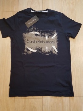 163 T-shirt męski okrągły dekolt Calvin Klein rozmiar S