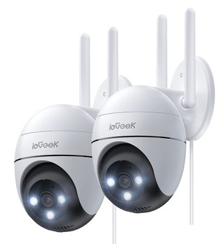 2X OBROTOWA KAMERA ZEWNĘTRZNA IP WiFi ZOOM 3MPx 2K