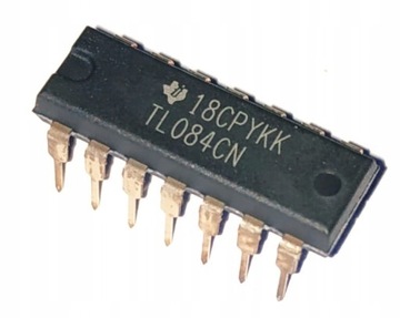 Wzmacniacz Operacyjny TL084 CN DIP-14 Oryginał TI