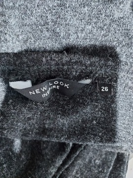NEW LOOK grafitowy sweter narzutka 52/54